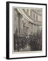 The Raphael Commemoration at Rome, Visiting the Tomb of Raphael in the Pantheon-Johann Nepomuk Schonberg-Framed Giclee Print