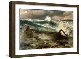 The Rapids Above Niagara-Thomas Moran-Framed Giclee Print