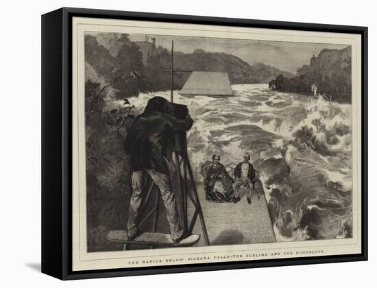 The Rapids Below Niagara Falls, the Sublime and the Ridiculous-Edward John Gregory-Framed Stretched Canvas