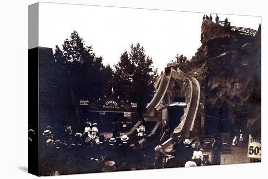 The Rapids' Ride at Luna Park, Paris, 1915-null-Stretched Canvas