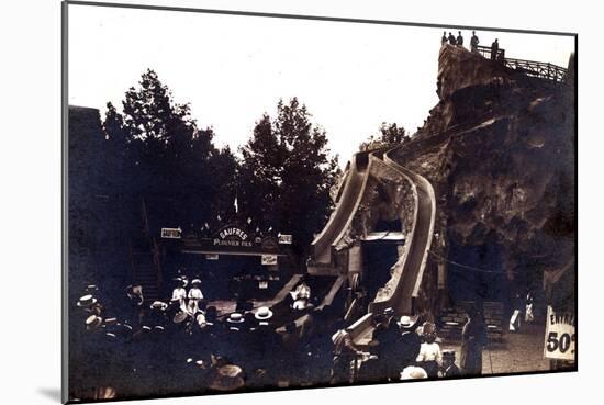 The Rapids' Ride at Luna Park, Paris, 1915-null-Mounted Giclee Print