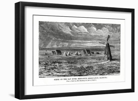 The Rat River Mennonite Resevation, Manitoba, Canada, Late 19th Century-null-Framed Giclee Print