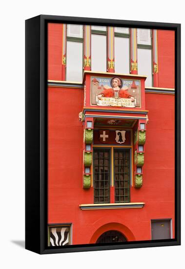 The Rathaus (Town Hall) That Dominates the Marktplatz in Basel, Switzerland, Europe-Julian Elliott-Framed Stretched Canvas