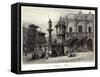 The Rathhaus, Hildesheim, engraved by J.J. Crew, printed by Cassell and Company Ltd-Carl Friedrich Heinrich Werner-Framed Stretched Canvas