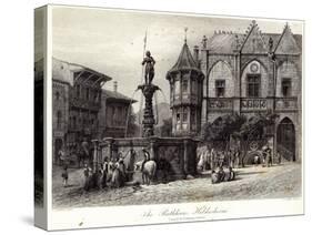The Rathhaus, Hildesheim, engraved by J.J. Crew, printed by Cassell and Company Ltd-Carl Friedrich Heinrich Werner-Stretched Canvas