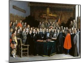 The Ratification of the Treaty of Münster, 1648-Gerard Ter Borch the Younger-Mounted Giclee Print