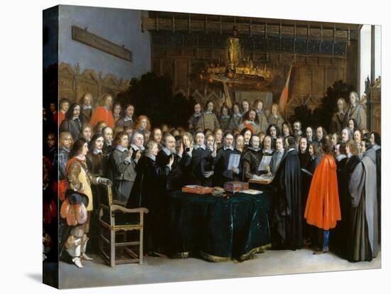 The Ratification of the Treaty of Münster, 1648-Gerard Ter Borch the Younger-Stretched Canvas