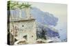 The Ravello Coastline, 1926-Peder Mork Monsted-Stretched Canvas