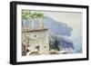 The Ravello Coastline, 1926-Peder Mork Monsted-Framed Giclee Print