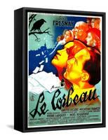 THE RAVEN, (aka LE CORBEAU),  French poster, center: Micheline Francey, Pierre Fresnay, 1943-null-Framed Stretched Canvas