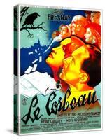 THE RAVEN, (aka LE CORBEAU),  French poster, center: Micheline Francey, Pierre Fresnay, 1943-null-Stretched Canvas