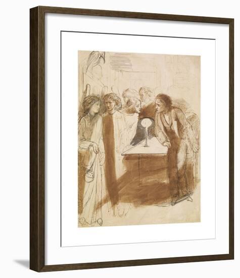 The Raven - Angel Footfalls-Dante Gabriel Rossetti-Framed Premium Giclee Print