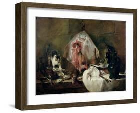 The Ray Or, the Kitchen Interior, 1728-Jean-Baptiste Simeon Chardin-Framed Giclee Print