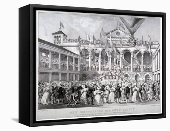 The Re-Opening of Hungerford Market, Westminster, London, 1833-JS Templeton-Framed Stretched Canvas