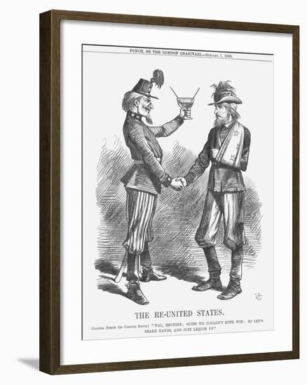 The Re-United States, 1865-John Tenniel-Framed Giclee Print