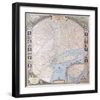 The Reaches of New York City, Published by the National Geographic Magazine, 1939-null-Framed Giclee Print