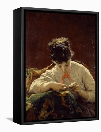 The Reader, 1867-Moses Griffith-Framed Stretched Canvas
