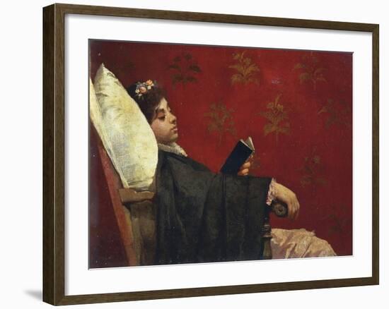 The Reader, 1870-1875-Gioacchino Toma-Framed Giclee Print