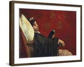 The Reader, 1870-1875-Gioacchino Toma-Framed Giclee Print