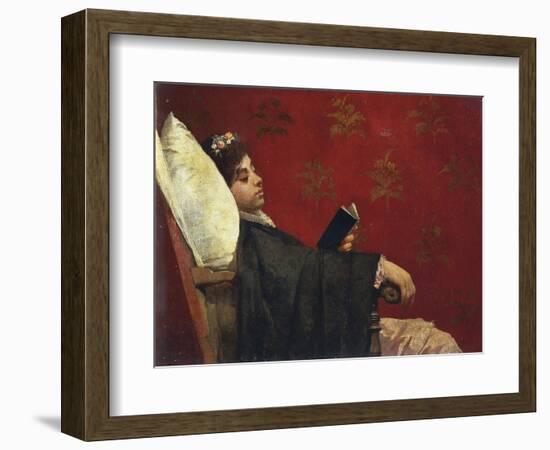 The Reader, 1870-1875-Gioacchino Toma-Framed Giclee Print