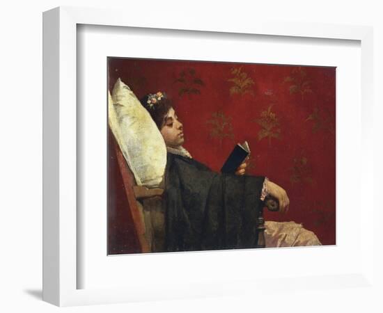 The Reader, 1870-1875-Gioacchino Toma-Framed Giclee Print