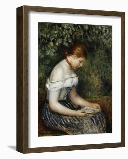 The Reader (A Young Girl Seated), 1887-Pierre-Auguste Renoir-Framed Giclee Print