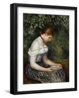 The Reader (A Young Girl Seated), 1887-Pierre-Auguste Renoir-Framed Giclee Print