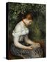 The Reader (A Young Girl Seated), 1887-Pierre-Auguste Renoir-Stretched Canvas
