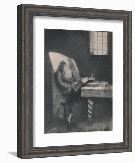 'The Reader', c.1892, (1946)-Odilon Redon-Framed Giclee Print
