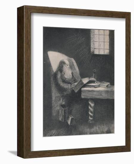 'The Reader', c.1892, (1946)-Odilon Redon-Framed Giclee Print