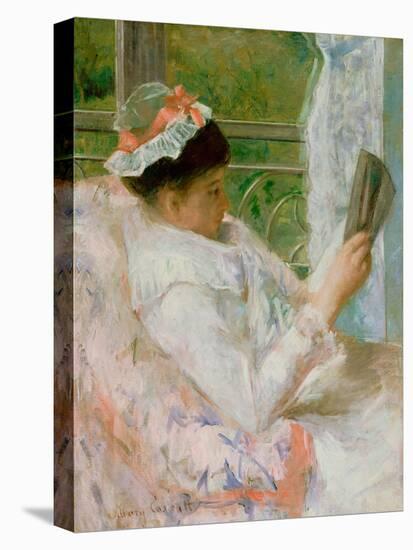 The Reader circa 1878-Mary Cassatt-Stretched Canvas