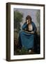 The Reader Crowned with Flowers, or Virgil's Muse, 1845-Jean-Baptiste-Camille Corot-Framed Giclee Print