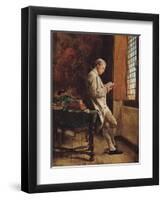 The Reader in White, 1857-Jean-Louis Ernest Meissonier-Framed Giclee Print