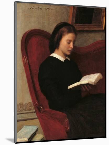 The Reader (Marie Fantin Latour, the Artist's Sister)-Henri Fantin-Latour-Mounted Giclee Print