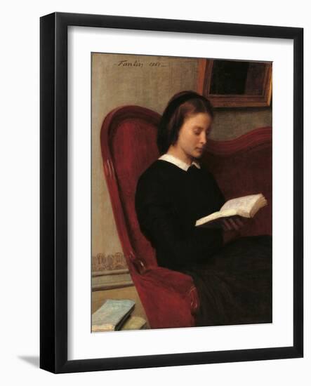 The Reader (Marie Fantin Latour, the Artist's Sister)-Henri Fantin-Latour-Framed Giclee Print