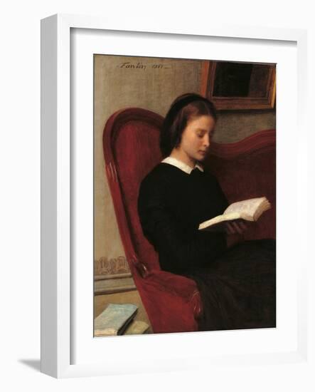 The Reader (Marie Fantin Latour, the Artist's Sister)-Henri Fantin-Latour-Framed Giclee Print