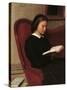 The Reader (Marie Fantin Latour, the Artist's Sister)-Henri Fantin-Latour-Stretched Canvas