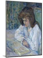 The Reader Par Toulouse-Lautrec, Henri, De (1864-1901). Oil on Cardboard, Size : 68X61, 1889, Priva-Henri de Toulouse-Lautrec-Mounted Giclee Print