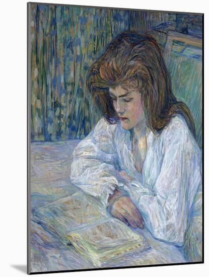 The Reader Par Toulouse-Lautrec, Henri, De (1864-1901). Oil on Cardboard, Size : 68X61, 1889, Priva-Henri de Toulouse-Lautrec-Mounted Giclee Print