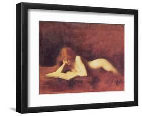 The Reader-Jean-Jacques Henner-Framed Premium Giclee Print