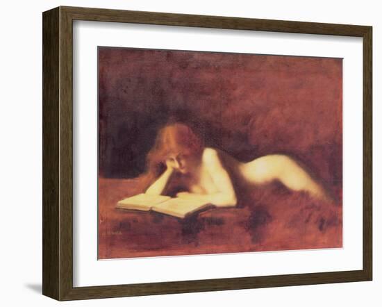 The Reader-Jean-Jacques Henner-Framed Giclee Print