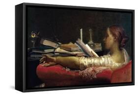 The Reader-Federico Faruffini-Framed Stretched Canvas