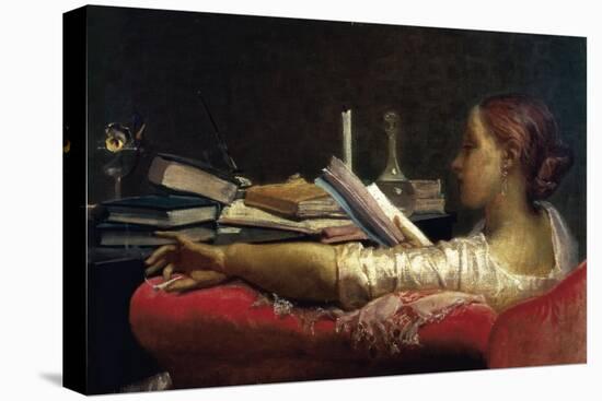 The Reader-Federico Faruffini-Stretched Canvas