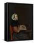 The Reader-Eglon Hendrick van der Neer-Framed Stretched Canvas