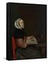 The Reader-Eglon Hendrick van der Neer-Framed Stretched Canvas