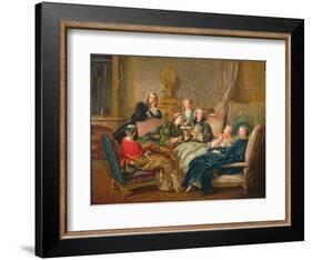 The Reading from Moliere, C.1728-Jean Francois de Troy-Framed Giclee Print