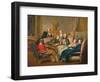 The Reading from Moliere, C.1728-Jean Francois de Troy-Framed Premium Giclee Print