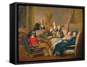 The Reading from Moliere, C.1728-Jean Francois de Troy-Framed Stretched Canvas