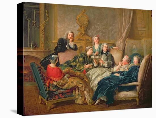 The Reading from Moliere, C.1728-Jean Francois de Troy-Stretched Canvas