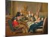 The Reading from Moliere, C.1728-Jean Francois de Troy-Mounted Giclee Print